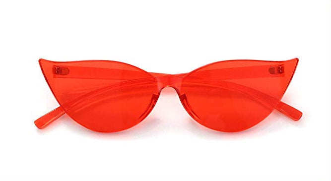 Red Rimless Cat Eye Glasses
