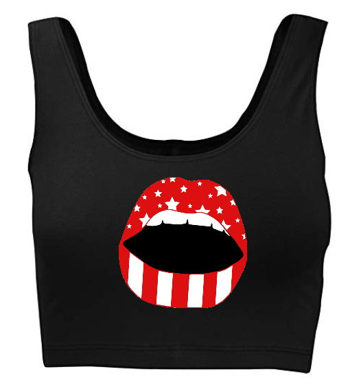 Stars & Stripes Tank Crop Top (Available in Two Colors)