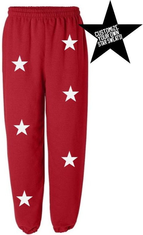 Custom Red Star Sweats- Customize Your Star Color!