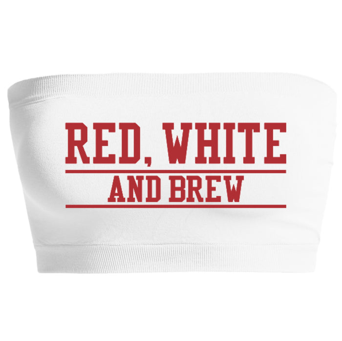 Red, White And Brew Seamless Bandeau (Available in 3 Colors)