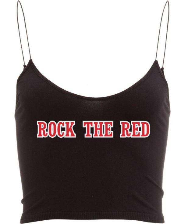 Rock The Red Seamless Skinny Strap Crop Top