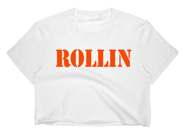 Rollin Raw Hem Crop Tee (Available in 2 Colors)