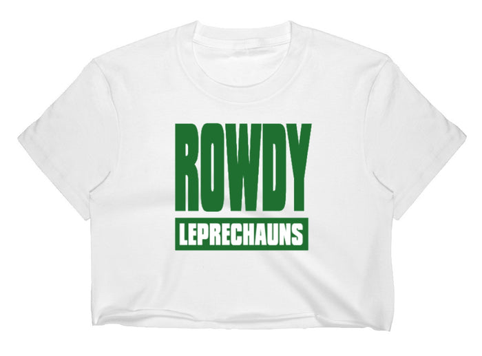 Rowdy Leprechauns Raw Hem Cropped Tee (Available in 2 Colors)
