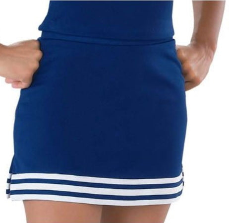 Royal Blue & White A-Line Cheer Skirt