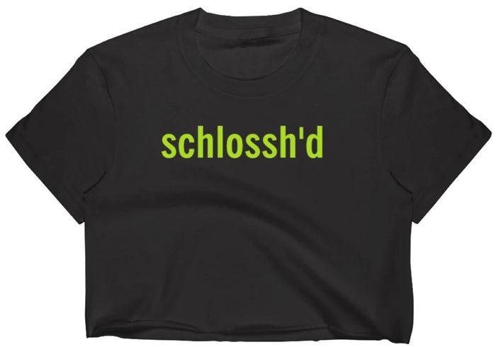 Schlossh'd Raw Hem Cropped Tee (Available in 2 colors)