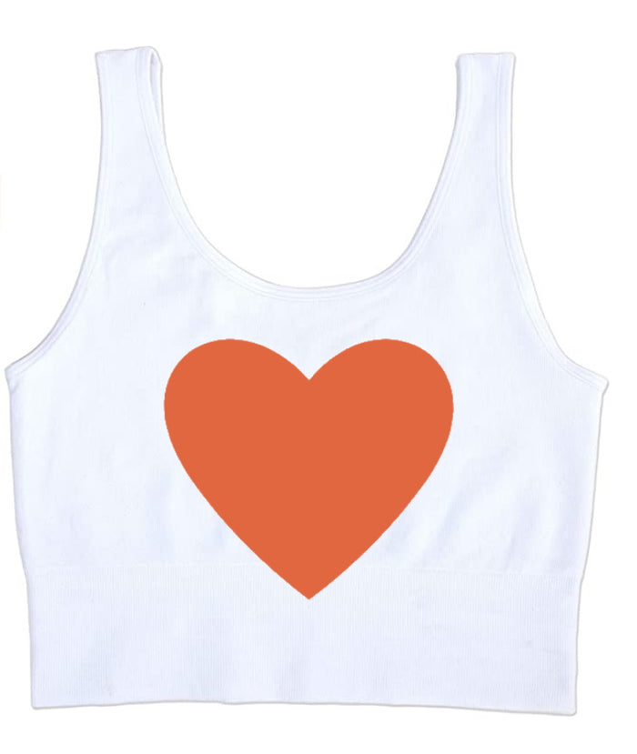 I Heart Game Day Seamless Tank Crop Top (Available in 2 Colors)