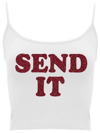 Send It Glitter Seamless Crop Top (Available in 2 Colors)