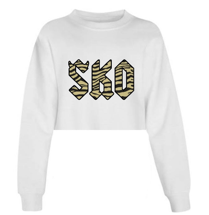 SKO Rocker Raw Hem Cropped Crewneck