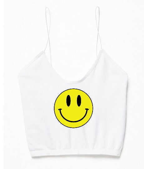 Happy Game Day Seamless Skinny Strap Crop Top (Available in 2 Colors)