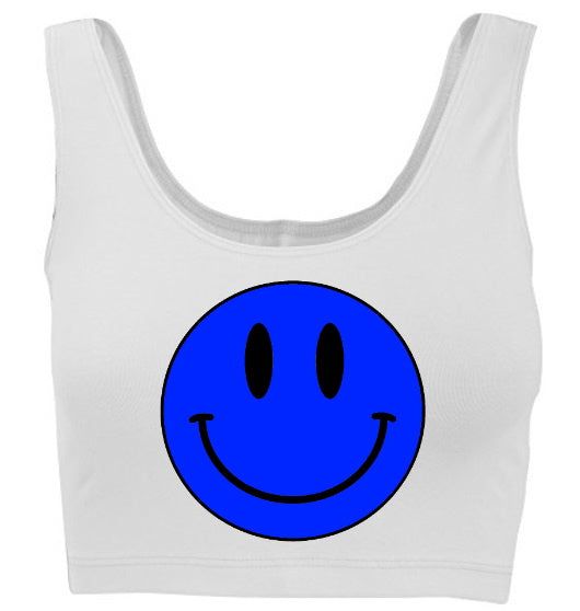 Smiley Tank Crop Top (Available in 2 Colors)