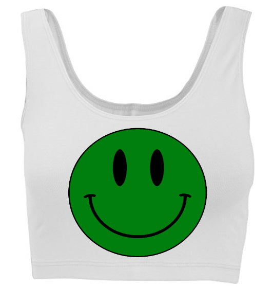 Smiley Tank Crop Top (Available in 2 Colors)