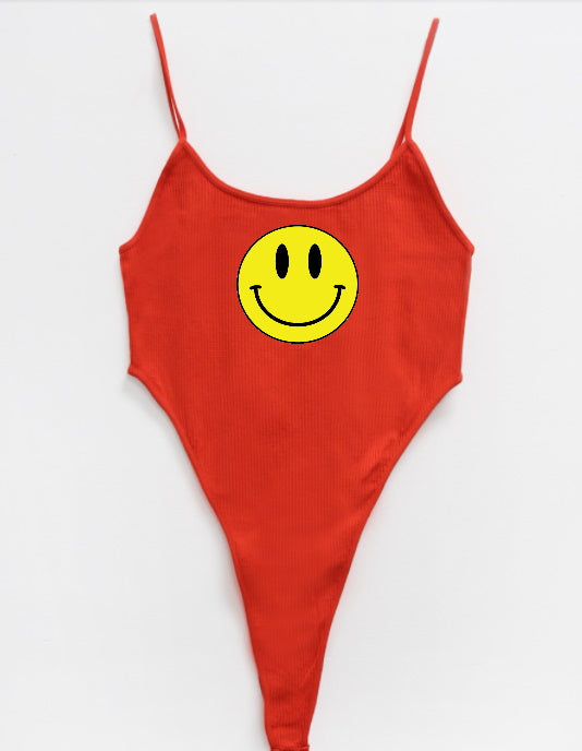 All Smiles Seamless Deep Side Cut Ribbed Bodysuit (Available in 3 Colors)