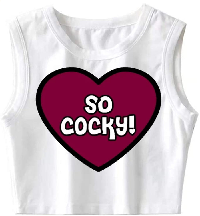 So Cocky! The Ultimate Sleeveless Crop Top