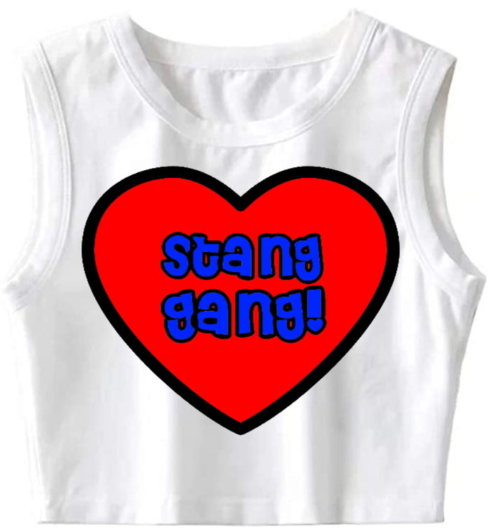 Stang Gang! The Ultimate Sleeveless Crop Top (Available in 2 Colors)