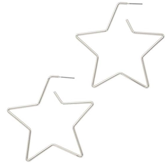 Star Hoop Earrings (Available in Gold & Silver)
