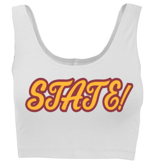 State! Tank Crop Top (Available in 2 Colors)