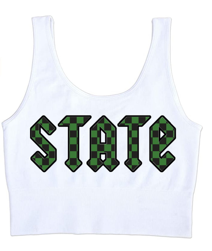 Checks Seamless Tank Crop Top (Available in 2 Colors)