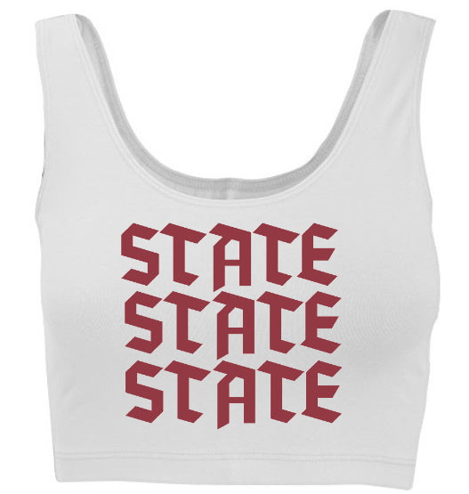 State State State Tank Crop Top (Available in 2 Colors)