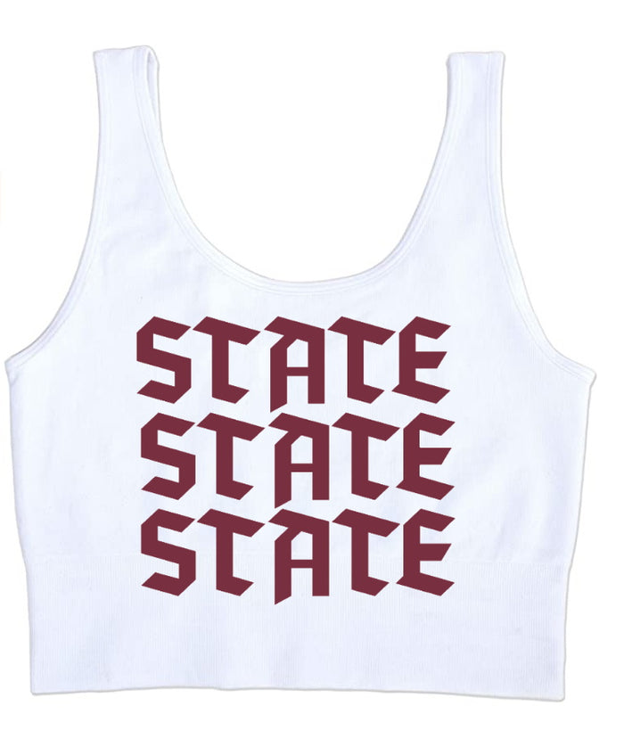 State State State Seamless Tank Crop Top (Available in 2 Colors)