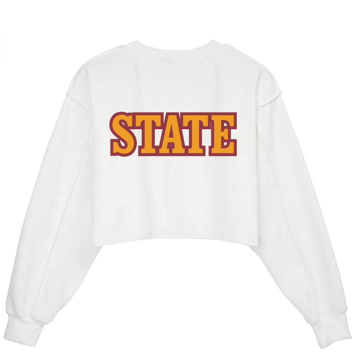 State Raw Hem Cropped Crewneck
