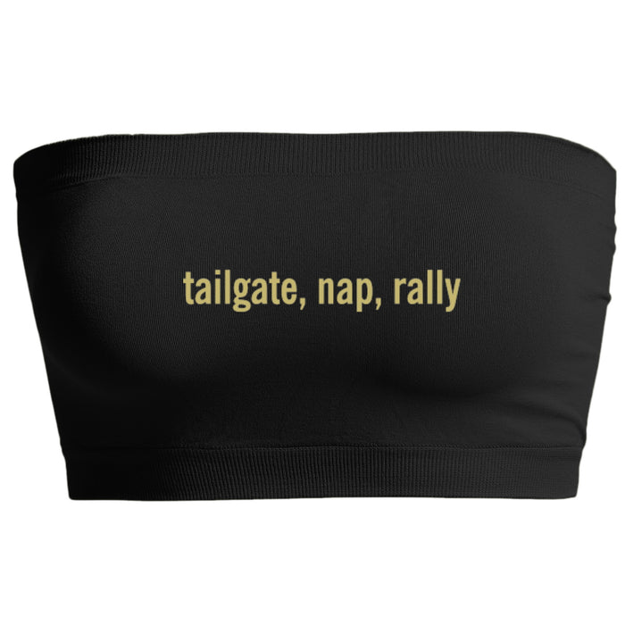 Tailgate, Nap, Rally Seamless Black Bandeau