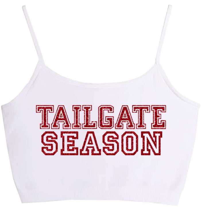Tailgate Season Glitter Seamless Crop Top (Available in 3 Colors)