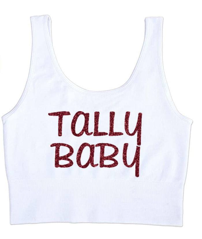 Tally Baby Glitter Seamless Tank Crop Top (Available in 2 Colors)