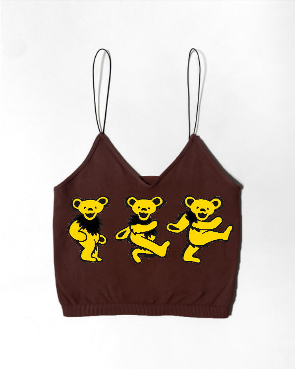 Game Day Teddies Seamless Skinny Strap Crop Top (Available in 3 Colors)