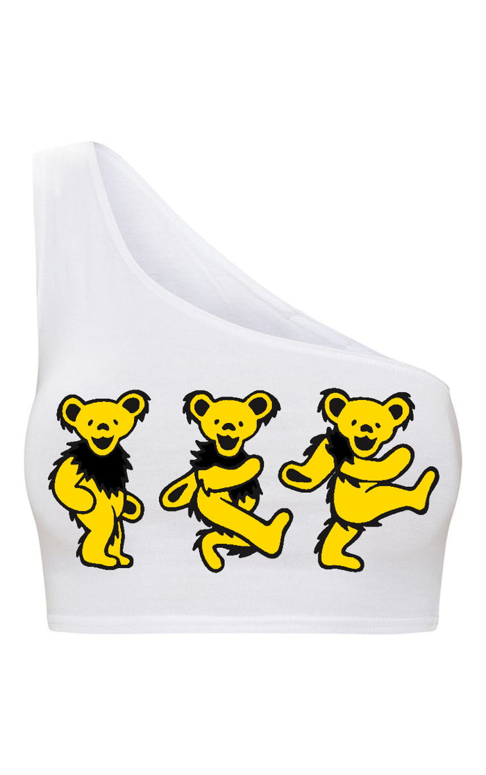 Game Day Teddies Seamless One Shoulder Ribbed Crop Top (Available in 2 Colors)