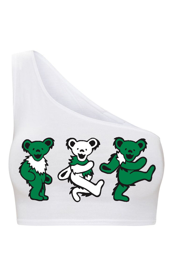 Game Day Teddies Seamless One Shoulder Ribbed Crop Top (Available in 2 Colors)