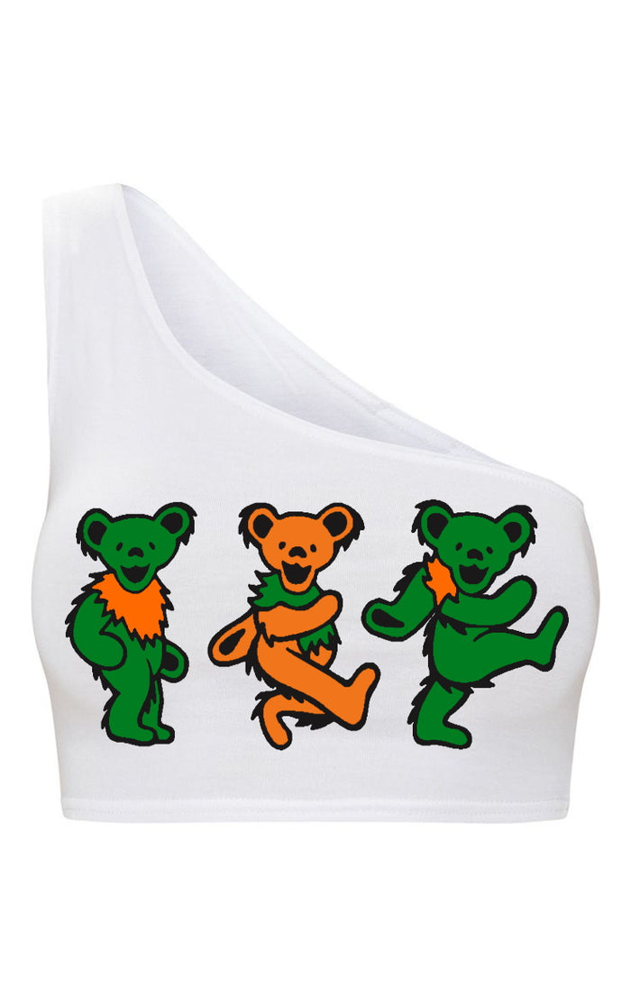 Game Day Teddies Seamless One Shoulder Ribbed Crop Top (Available in 2 Colors)