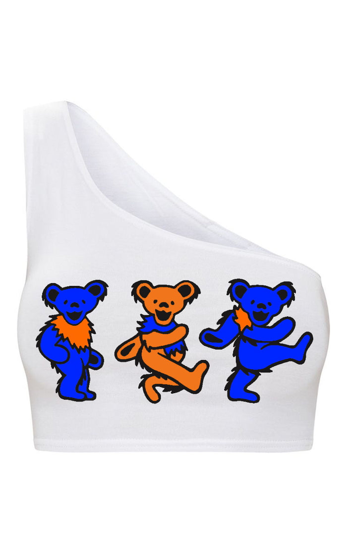 Teddies One Shoulder Ribbed Crop Top (Available in 2 Colors)