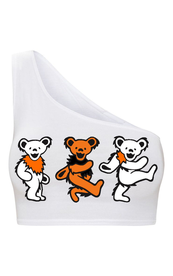 Game Day Teddies Seamless One Shoulder Ribbed Crop Top (Available in 2 Colors)