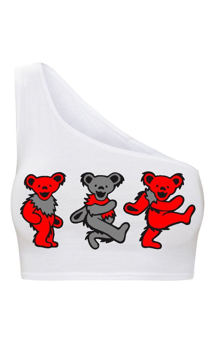 Game Day Teddies Seamless One Shoulder Ribbed Crop Top (Available in 2 Colors)