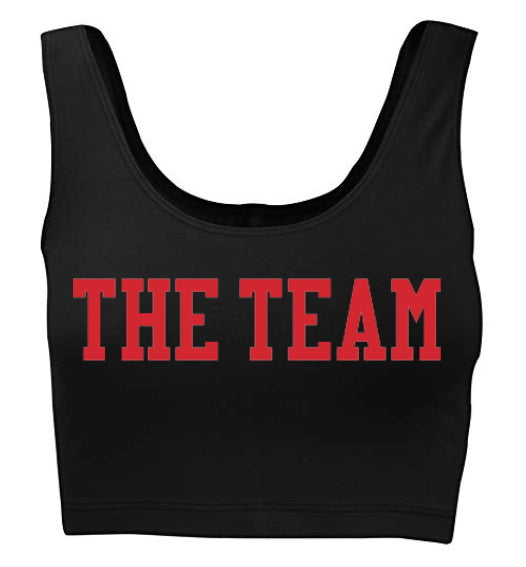 The Team Black Tank Crop Top
