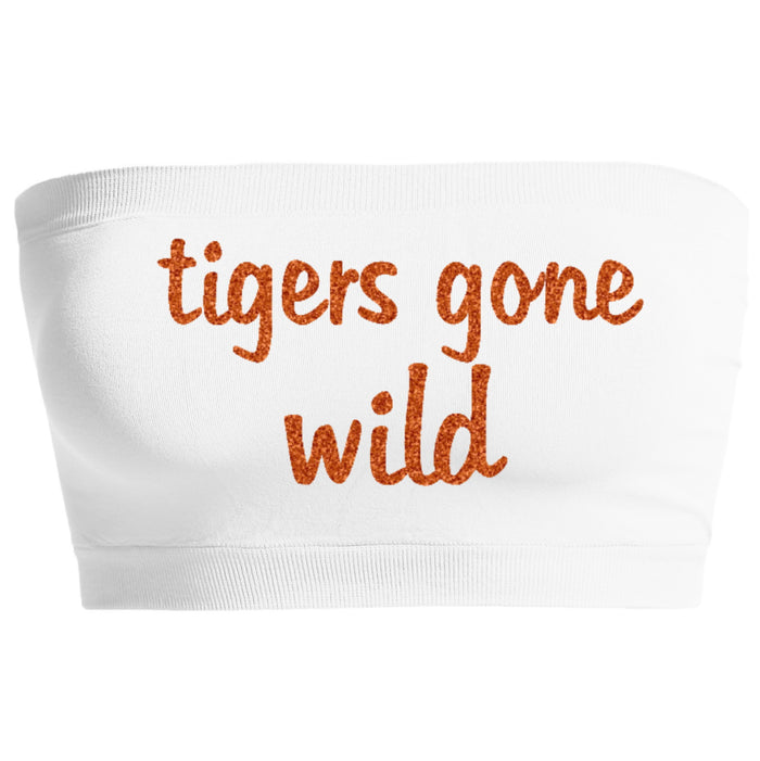 Tigers Gone Wild Glitter Seamless Bandeau (Available in 2 Colors)