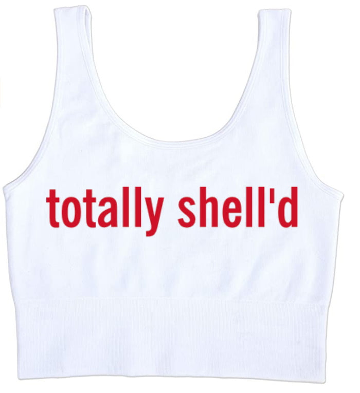 Totally Shell'd Seamless Tank Crop Top (Available in 2 Colors)