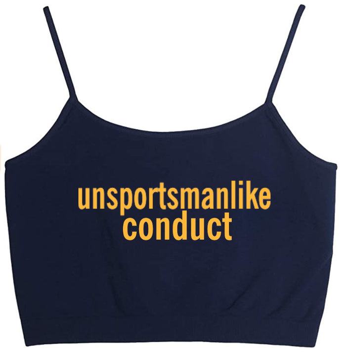 Unsportsmanlike Conduct Seamless Crop Top (Available in 2 Colors)