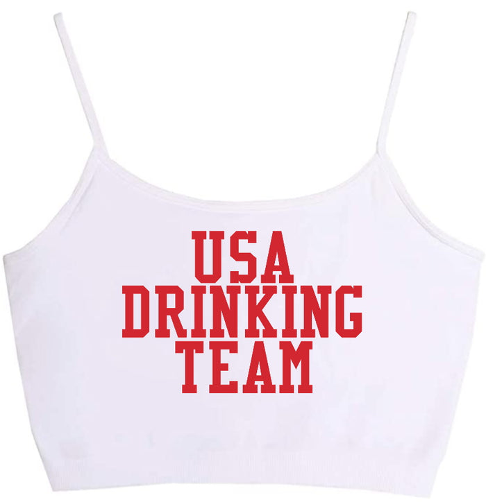 USA Drinking Team Seamless Crop Top