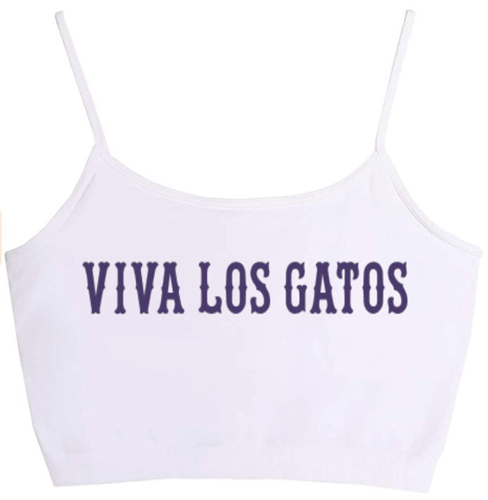 Viva Los Gatos Seamless Crop Top