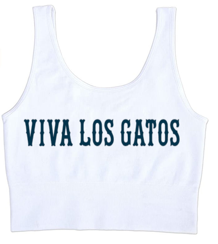Viva Los Gatos Seamless Tank Crop Top