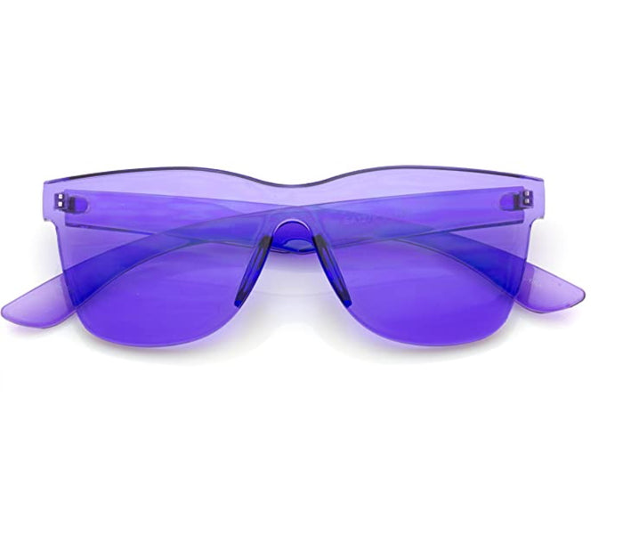 Purple Rimless Sunglasses