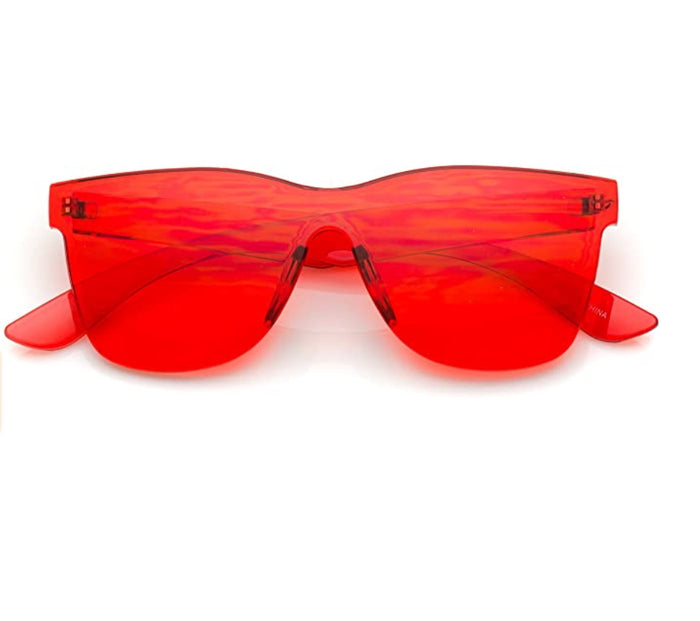 Red Rimless Sunglasses