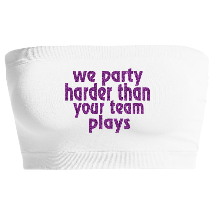 We Party Harder Glitter Seamless Bandeau