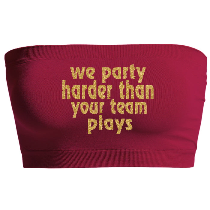 We Party Harder Glitter Seamless Bandeau