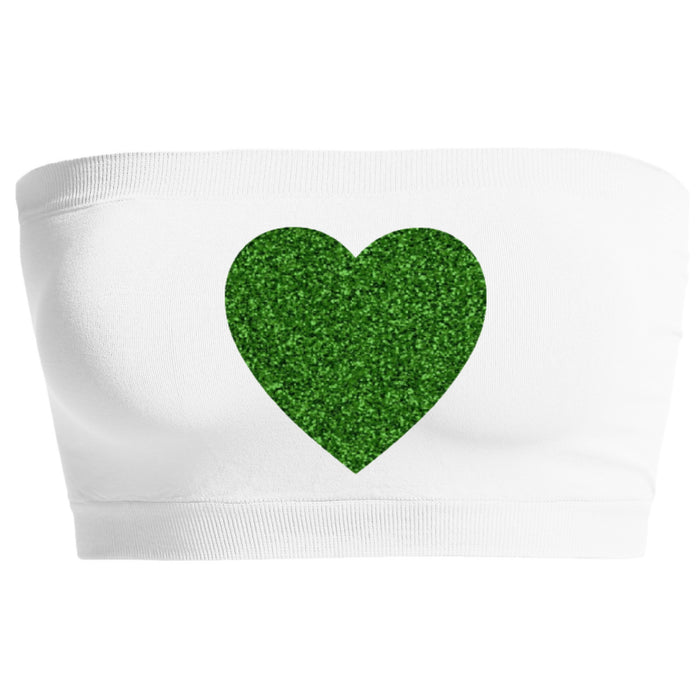 Heart Glitter Seamless Bandeau (Available in 2 Colors)