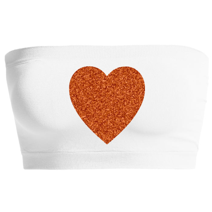 Heart Glitter Seamless Bandeau (Available in 3 Colors)