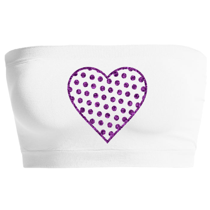Heart Glitter Seamless Bandeau (Available in 2 Colors)