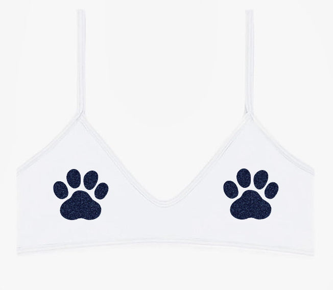 Glitter Paw Print Bralette (Available in 2 Colors)