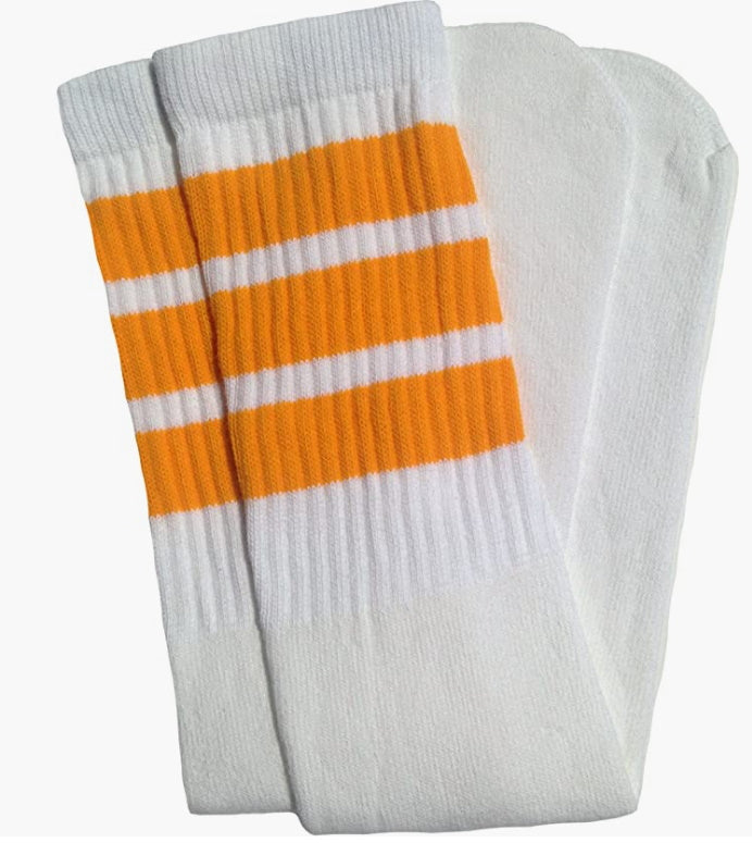 Striped Calf High Tube Socks